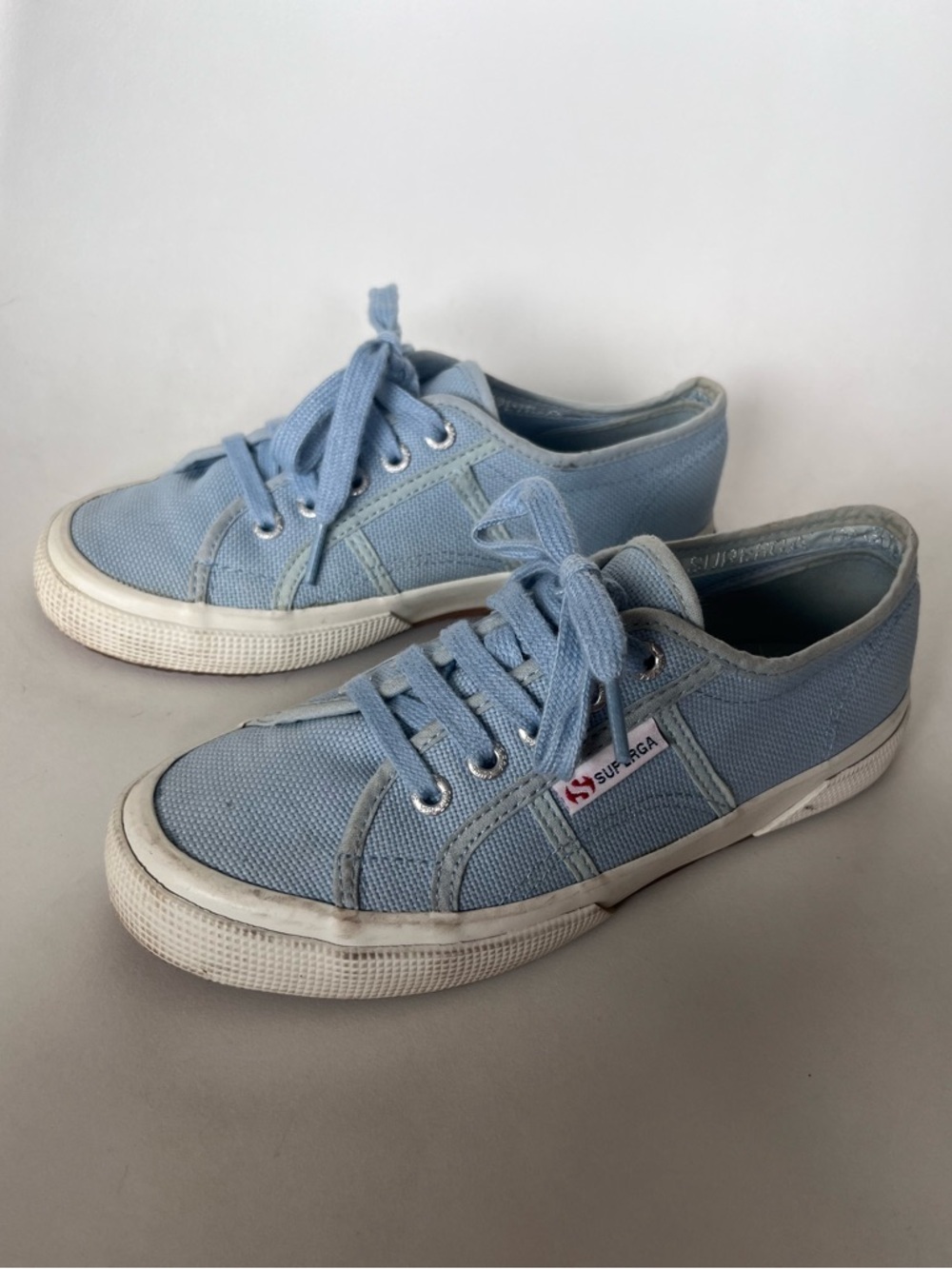 Superga Sky Blue Classic Canvas Sneaker Women’s Size 37 - Picture 2 of 9